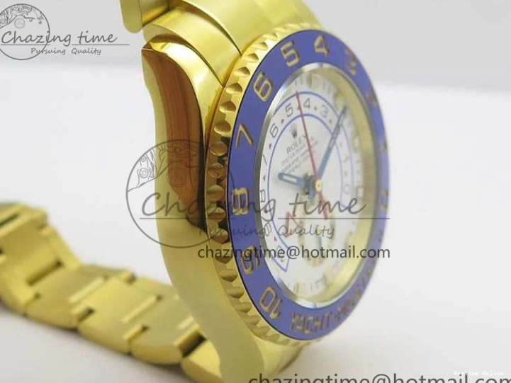 0228 YachtMaster II 116688 YG JF 1:1 Best Edition White Dial Blue Ceramic Bezel On YG Bracelet A Cozy 3577